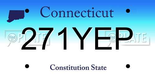271YEP Connecticut License Plate
