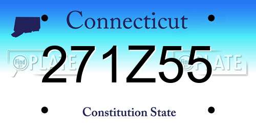 271Z55 Connecticut License Plate