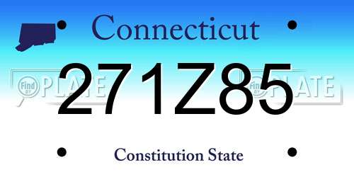 271Z85 Connecticut License Plate