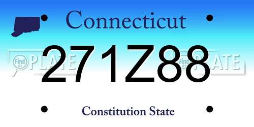 271Z88 Connecticut License Plate