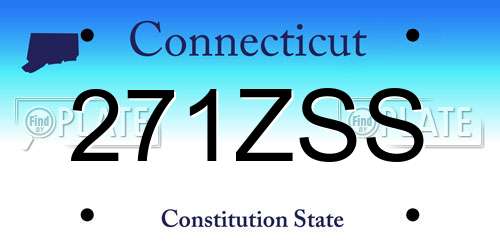 271ZSS Connecticut License Plate