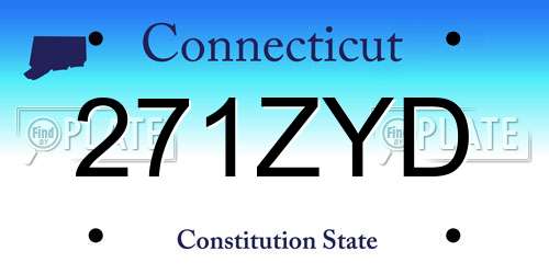 271ZYD Connecticut License Plate