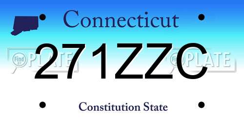 271ZZC Connecticut License Plate