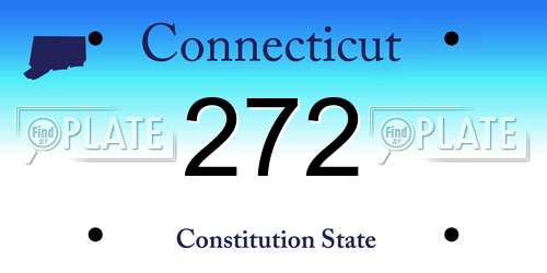 272 Connecticut License Plate
