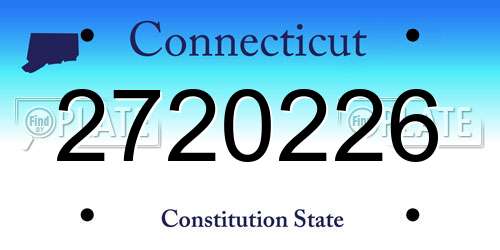 2720226 Connecticut License Plate