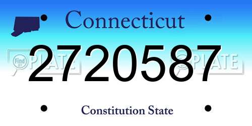 2720587 Connecticut License Plate