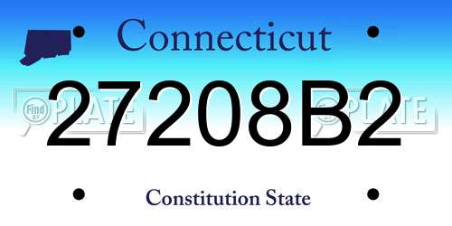 27208B2 Connecticut License Plate