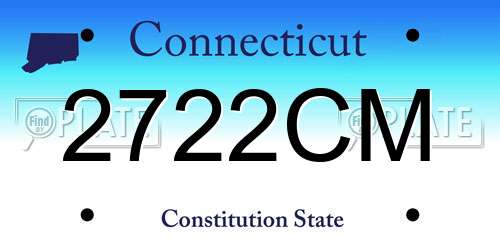 2722CM Connecticut License Plate