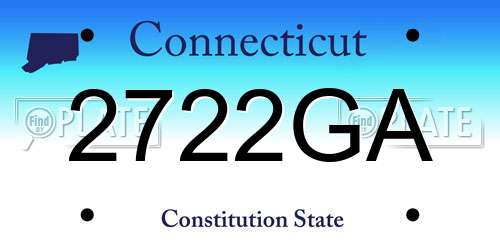 2722GA Connecticut License Plate