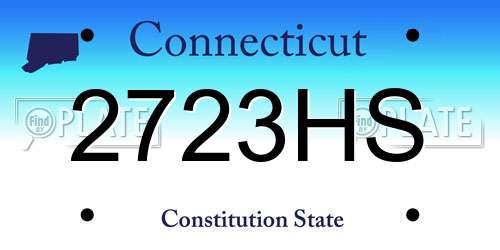 2723HS Connecticut License Plate