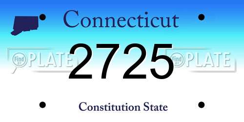 2725 Connecticut License Plate