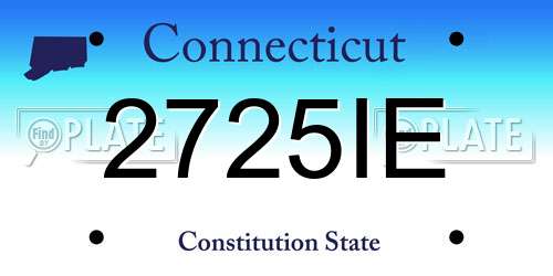 2725IE Connecticut License Plate