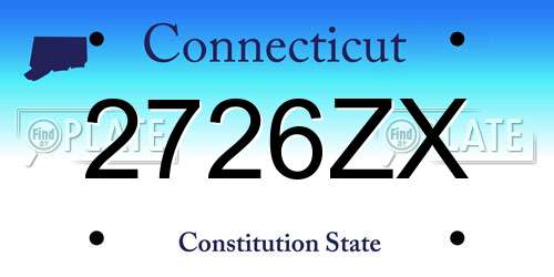 2726ZX Connecticut License Plate