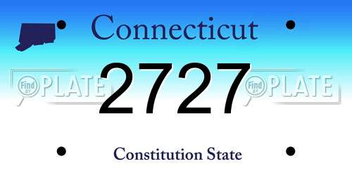 2727 Connecticut License Plate