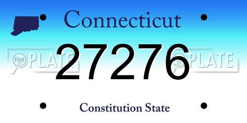 27276 Connecticut License Plate