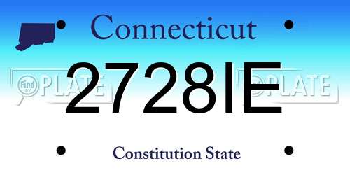2728IE Connecticut License Plate