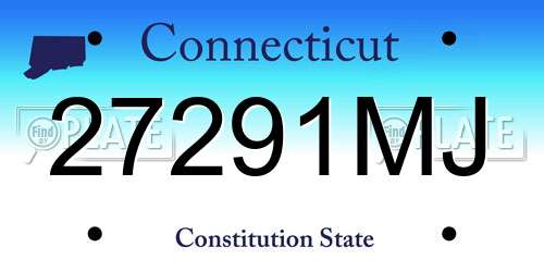 27291MJ Connecticut License Plate