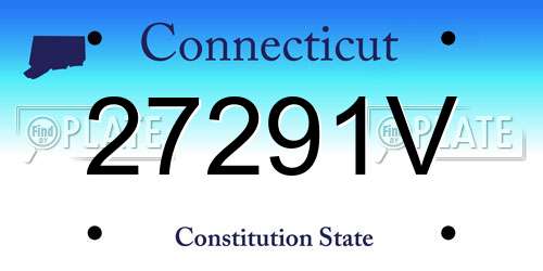 27291V Connecticut License Plate