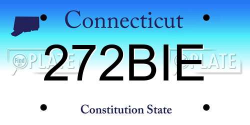 272BIE Connecticut License Plate