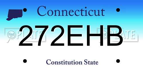 272EHB Connecticut License Plate