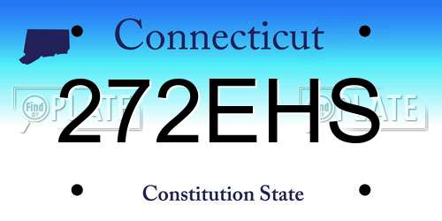 272EHS Connecticut License Plate
