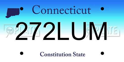 272LUM Connecticut License Plate