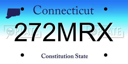 272MRX Connecticut License Plate