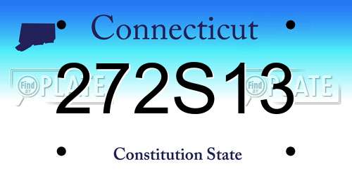 272S13 Connecticut License Plate