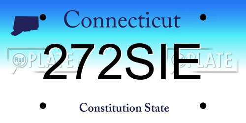 272SIE Connecticut License Plate