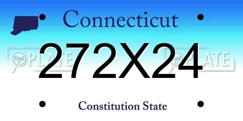 272X24 Connecticut License Plate
