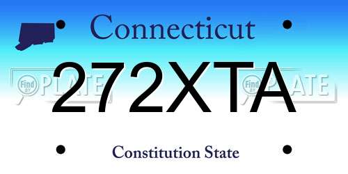 272XTA Connecticut License Plate