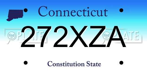 272XZA Connecticut License Plate
