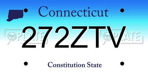 272ZTV Connecticut License Plate