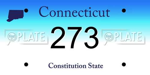 273 Connecticut License Plate