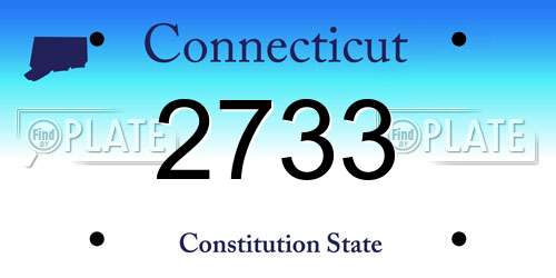 2733 Connecticut License Plate