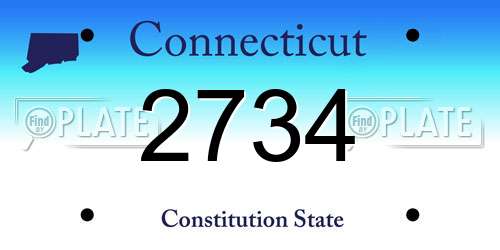 2734 Connecticut License Plate