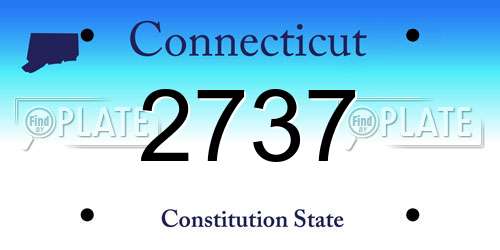 2737 Connecticut License Plate