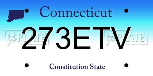 273ETV Connecticut License Plate