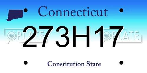 273H17 Connecticut License Plate