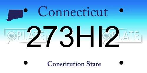 273HI2 Connecticut License Plate