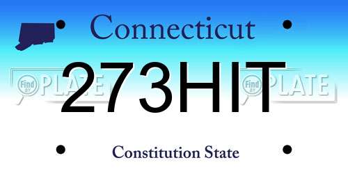 273HIT Connecticut License Plate