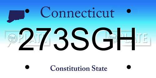 273SGH Connecticut License Plate