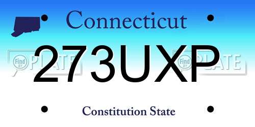 273UXP Connecticut License Plate