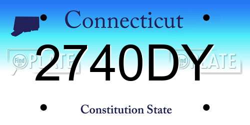 2740DY Connecticut License Plate