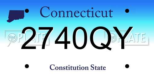 2740QY Connecticut License Plate