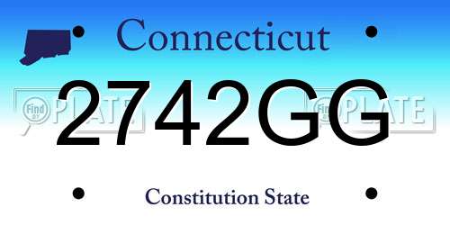 2742GG Connecticut License Plate