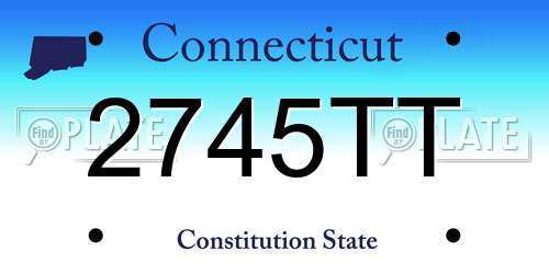 2745TT Connecticut License Plate