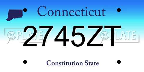 2745ZT Connecticut License Plate