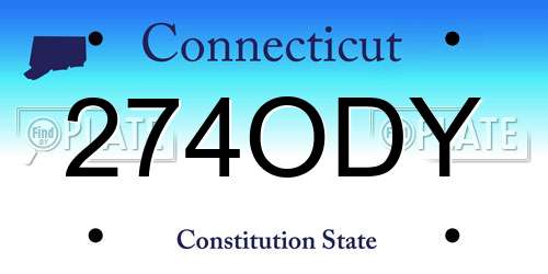 274ODY Connecticut License Plate