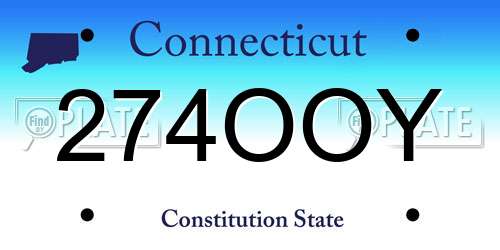 274OOY Connecticut License Plate